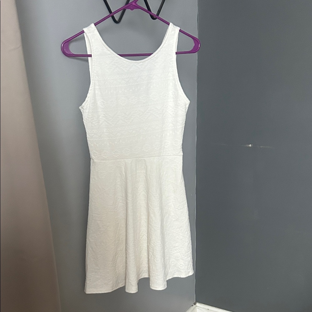 Ginger G White Textured Mini Dress